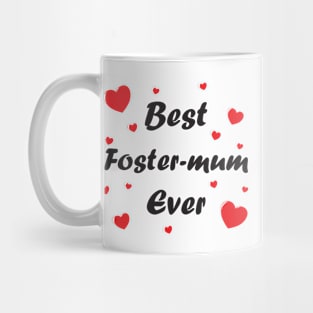 Best foster mum ever heart doodle hand drawn design Mug